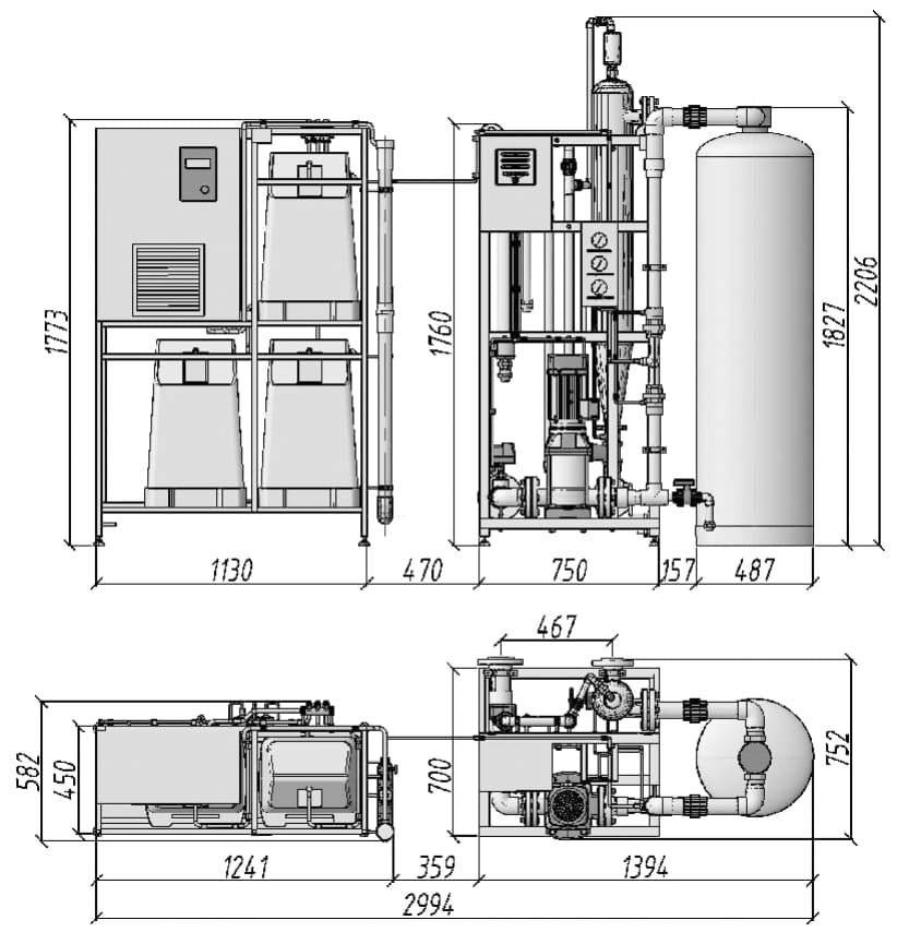 габаритный чертеж JTR 100